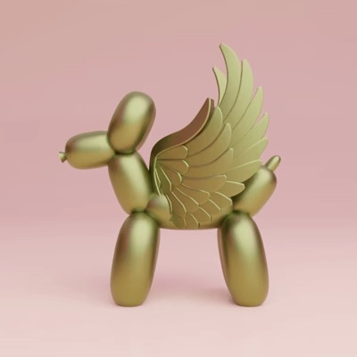 angel balloon dog idea for decoration or gift