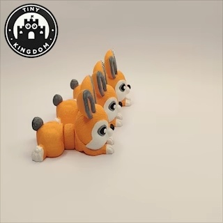 Flexi Tiny Rabbit, Keycahin version and 3mf files included