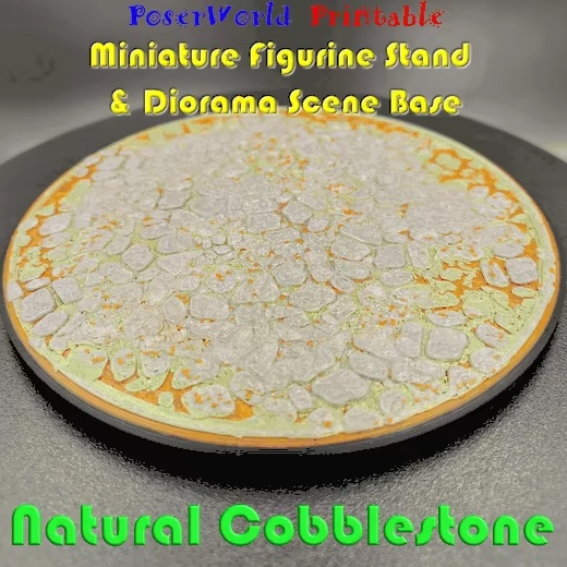 Natural Cobblestone Figure Stand and Scenic Diorama Base