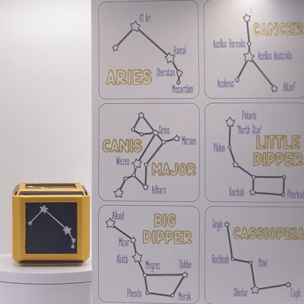 Gioco dei dadi sulle costellazioni per l'apprendimento Steam Spark-A-Stellation