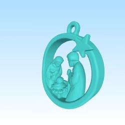 Keychain nativity scene