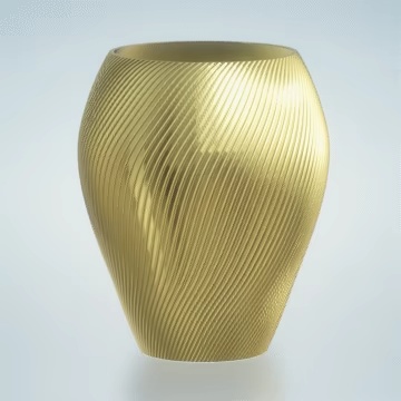 Elegant Twisted Vase - 200mm Height, 166mm Diameter
