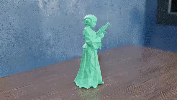 Low Poly Prinses Leia