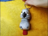 African Grey Keychain-1