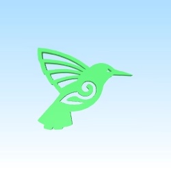 Small colibri wallart 3