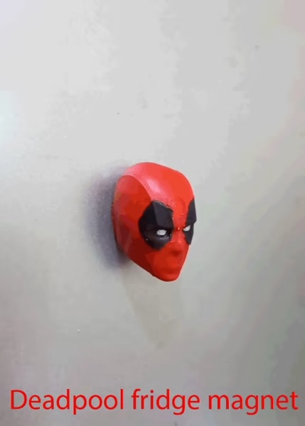 Deadpool fridge magnet (print in place No Supports)