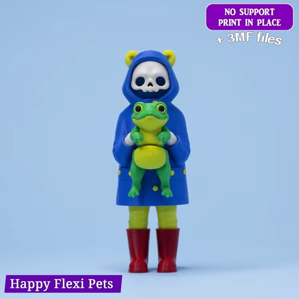 Little Grim and his frog - Halloween home decor design