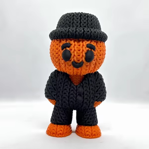 Knitted Pumpkin Man