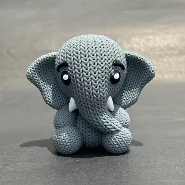 Knitted Elephant-0