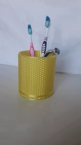 Premium Diamond-Knurled Toothbrush Holder-1