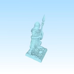 Skeleton armored soldier 3 for tabletop skirmish game-0