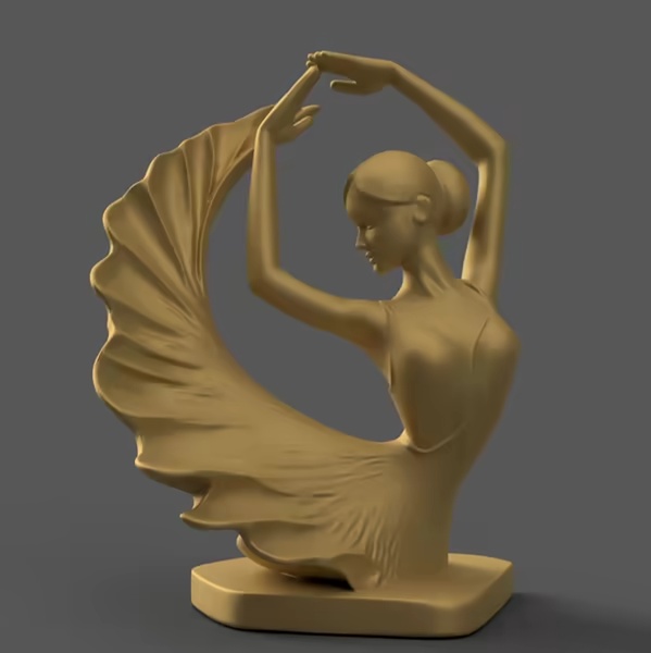 Elegant Ballerina Dancer STL – Graceful 3D Art Decor File