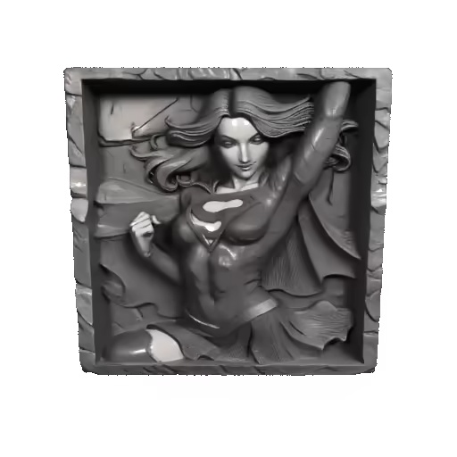 SuperGirl Stone Painting