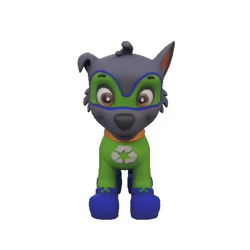 3D rocky paw patrol super hero