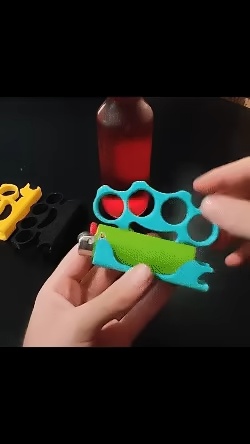 Multifunctional brass knuckles.