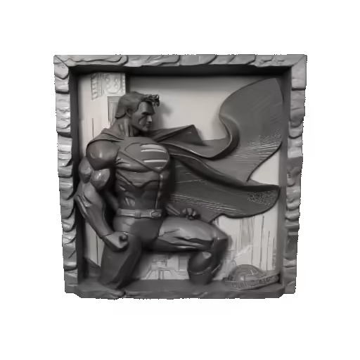 Superman Stone Painting