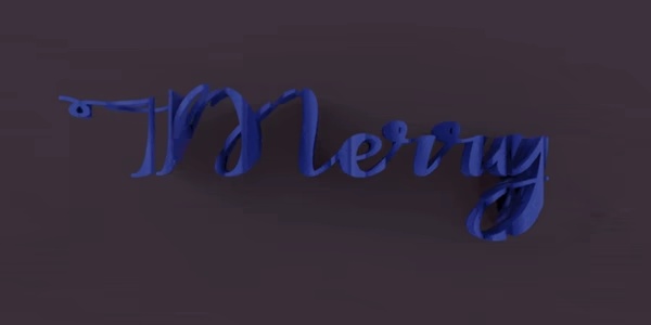 Merry Christmas text flip