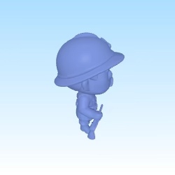 Funko fanart style french WW1 soldier Poilu-0