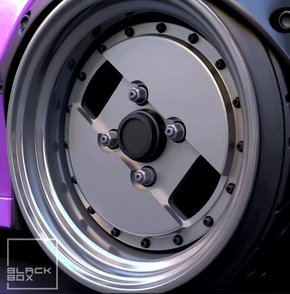 GLA WHEEL SET 3 OFFSETS separated HUB 3D print model