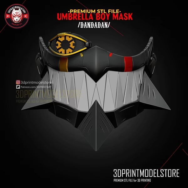 Dandadan Umbrella Boy Cosplay Half Mask Okarun Granny Turbo