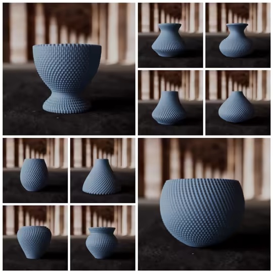 Pixel Vase Complete Collection | 10 Unique Designs-0