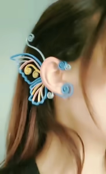 BOUCLE D'OREILLE AILE DE PAPILLON-5