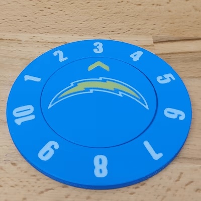 Sous-verre compteur de boissons des Chargers de Los Angeles Couleur unique/multicolore