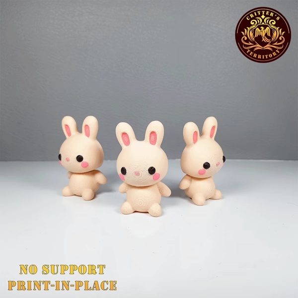 Flexi Mini Bunny | No support | Print in Place | Articulated