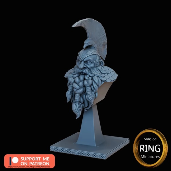 Dwarf warrior bust-0