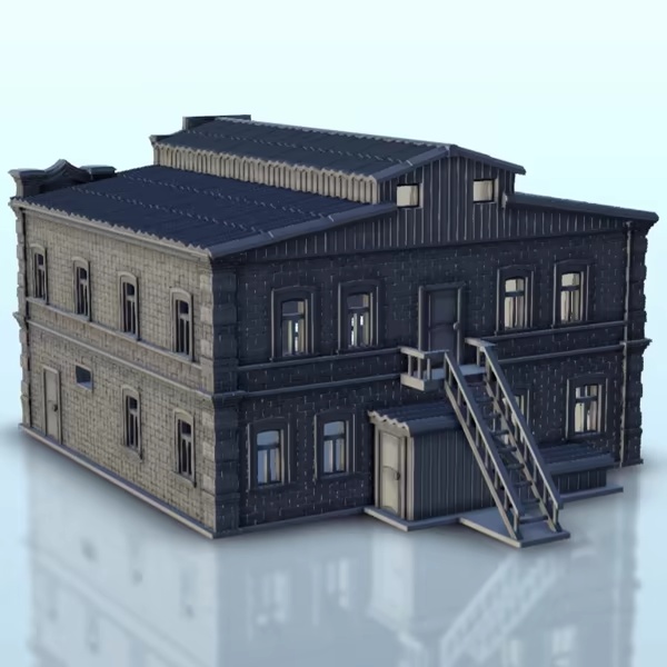 Russian brick warehouse 1 - miniatures warhammer scenery ter