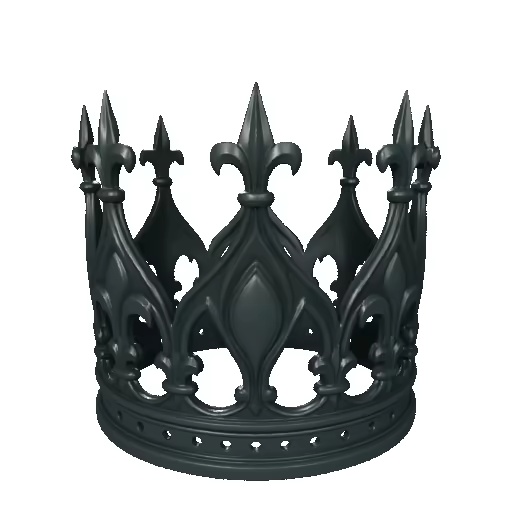 Gothic Crown with Fleur-de-Lis-2