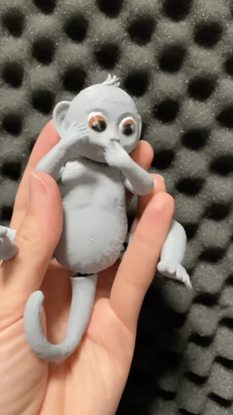 Artikulierter süßer 3D-Affe-0