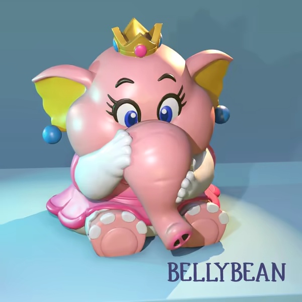 PEACH SUPER MARIO WONDER FIGURE FAN ART