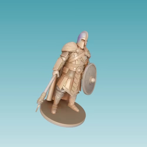 4170 Stern Viking Warrior with Shield and Axe  Ivory-Style-6