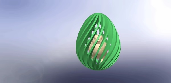An egg with a chick inside-7