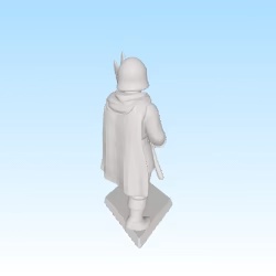 Soldier with hallebard medieval time in old school fig