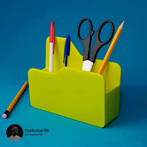 Folder Desk Organizer | Modern Pen & Stationery Holder