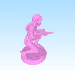 Post apo warriori girl with sniper artisanal rifle