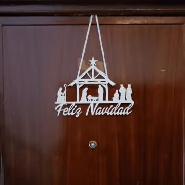 Nativity scene - decoration for walls, doors, windows...