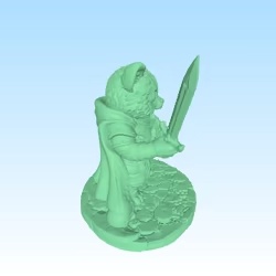 cat knight for dungeon crawl and adventures