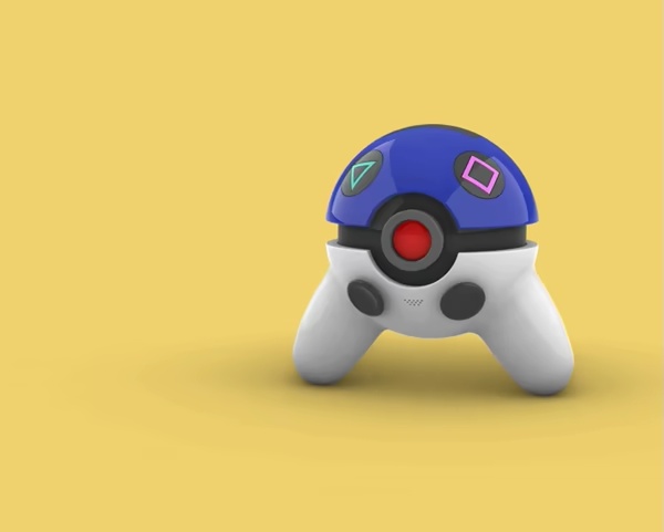 Pokeball Play Station Controller