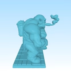 ogre mercenary with canon