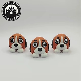 Flexi Tiny Beagle, Keycahin version and 3mf files included-2