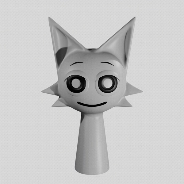 WENDA SPRUNKI INCREDIBOX WHITE | Sprunki 3D Model Fan Art-1