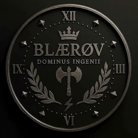 BLÆRØV Wall Clock – “Dominus Ingenii” Edition