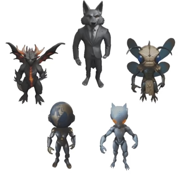 Character Collage - Mythical and Sci-Fi Creatures