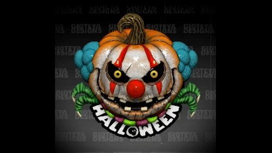 Halloween Pumpkin v2 Evil Clown