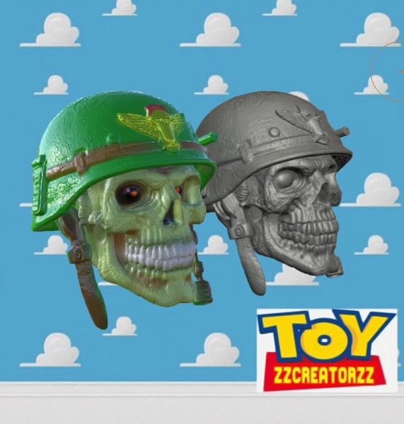 cabeza soldado esqueleto