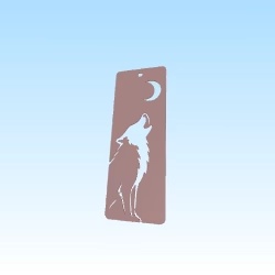 bookmark wolf howling-0