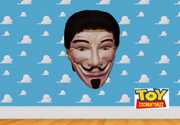 cabeza de v de venganza ( v de vendetta)-0